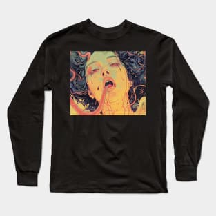 Abstract Trippy Tentacled Lovecraftian Monster Woman Long Sleeve T-Shirt